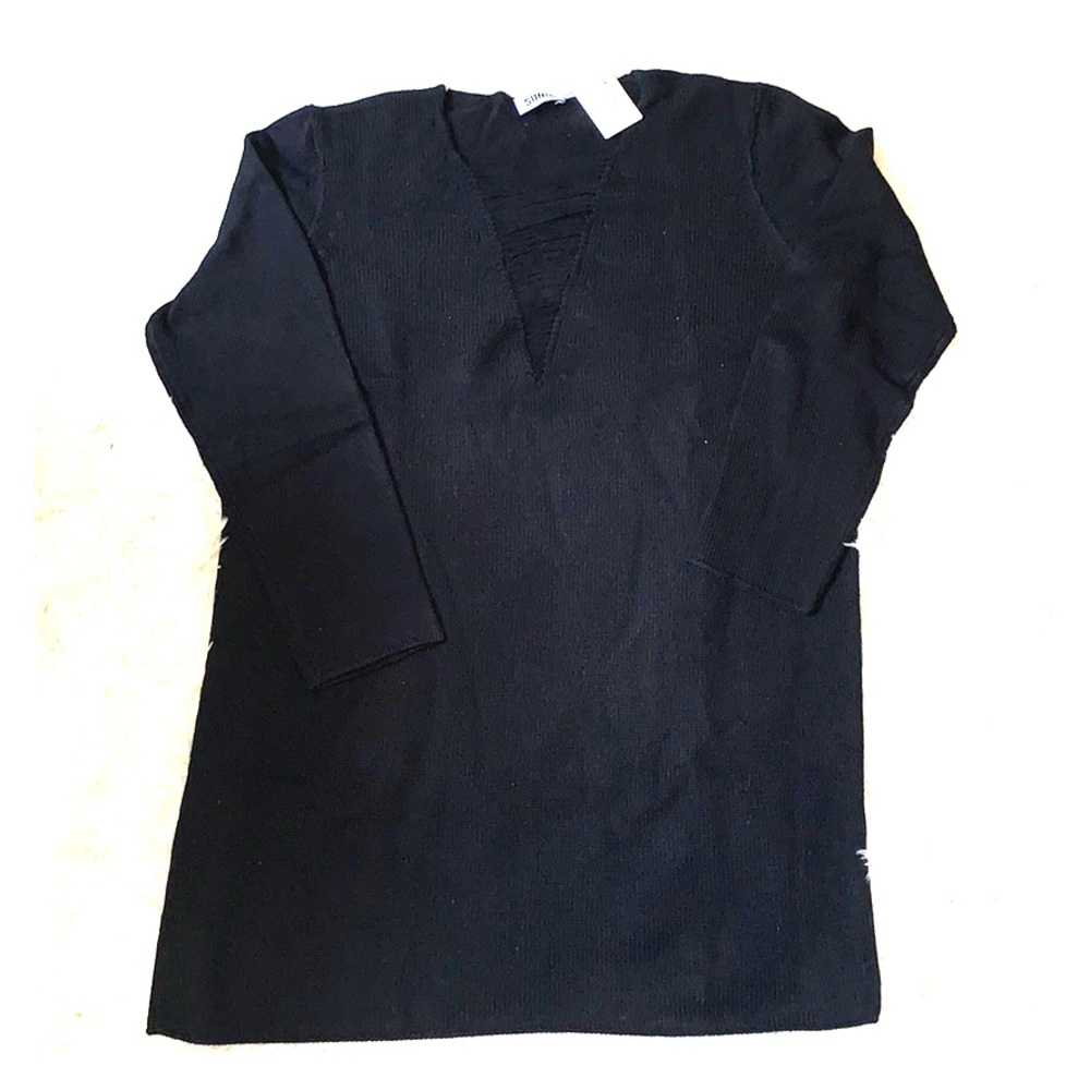 Sonia Rykiel wool black tunic top